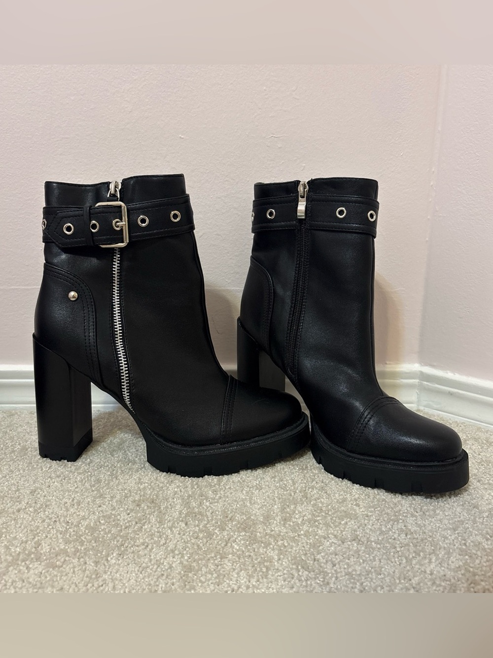 Azalea Wang Glasgow Booties in Black